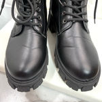 Wild Diva  Lounge Black Lace Up Lugged Boots, Size 8.5 Photo 7