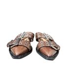 Ganni  Feminine buckle ballerinas Brown Leather Slingback Pointed Flats 39 $425‎ Photo 3