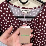 NWT Boden Louisa Short Jersey Dress Chestnut, Painted Dot size US 8 Long Photo 5