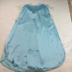 Lily Of France  Blue Satin‎ Lace Trim Short Sleeve Nightgown Medium Photo 3