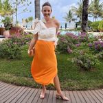 Ashley Park X RTR White One Shoulder Tie Bow Top Sz XL Photo 4