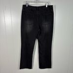 Twelve By Twelve Twelve by On Twelfth Black Denim Straight Leg Button Fly Crossover Waist Jeans Photo 6