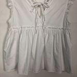 ZARA  Trafaluc Women Top XS Babydoll Cottagecore Boho Chic Beachy Nautical Cotton Photo 8