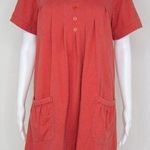 Roaman's red 100% cotton short sleeves dress with‎ pockets, size M Size M Photo 0