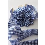 Free People  Spring Summer Picnic Flower Necklace in Blue Gingham Country Dainty Photo 2