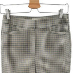 Anthropologie ‎ Maeve Plaid Crop Dress Pants Check Print Brown Navy Blue Size 0 Photo 3