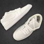 Nike New Air Jordan 1 Low Triple White Photo 1