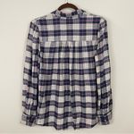 Rails Angelica Almond Pink Navy Plaid Soft Flannel Button Down Shirt Size Medium Photo 9