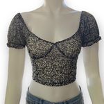 Abound Black And White Cropped Top Photo 2