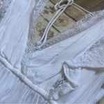 Abercrombie & Fitch White Lace V-Neck Blouse Photo 1