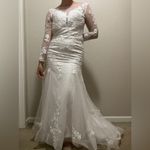 SheIn NWT  Wedding Dress Size 6 • Lace & Tulle Bridal Gown • Long Train • Bride Photo 2