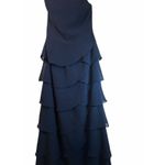 Jovani  Navy Strapless Gown - Size 8 Photo 13
