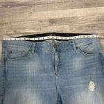 Torrid Premium Bombshell skinny distressed blue jeans light wash size 22R R28 Photo 4