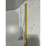 Hello Kitty  Necklace Silver Rhinestone Pendant Pink Bow Y2K Kawaii‎ Photo 3