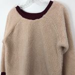 Free People Camp Collection Teddy Sweatshirt Faux Shearling Photo 5