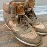 Michael Kors Gold and Tan High-Top Sneakers Photo 0