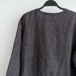 J Jill Linen Jacket Large Brown Taupe Button Up Rustic Lagenlook Boho Earthy Photo 8