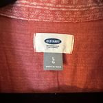 Old Navy Women’s Pink Button Up pullover t shirt dress long sleeve size large Photo 5
