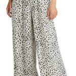 Micas  Womens Wide Leg Leopard Print Pull On Elastic Waist Pants NWT - Large Photo 0