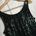 Milly  Emerald Green Sequin Tank Top Sleeveless Party Holiday Evening Small Photo 6