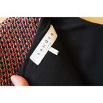 Sandro  Crochet Tweed Boxy Cropped Short Sleeve Blouse Zip Top Size 2 Medium Photo 6