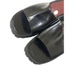 STAUD Sandals Black Leather Amber Platform Block Heel Photo 4