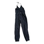 prAna  Fernie Crinkle Halter Jogger Jumpsuit | Black | Medium Photo 4