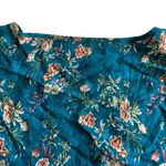 Natural Life Teal Blue Floral Blouse Size XL bohemian feminine boho oversized Photo 8