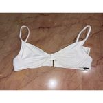 Beach Riot Camilla Bikini Top in White Small Womens Swimsuit Photo 4