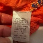 Umgee Coral Tunic / Dress (mini) with Blue and Yellow Embroidery Photo 11