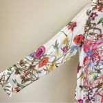 Aratta Silent Journey Embroidered Floral Shirt Kimono Size XL Green Size L Photo 2