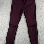 Bullhead‎ Denim Co High Rise Skinnies Burgundy Women 30 Red Photo 0