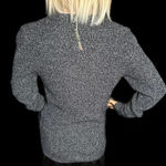 Talbots NWT  Woven Knit Sweater 100% Cotton Long Sleeve Navy Crew Pullover Small Photo 3