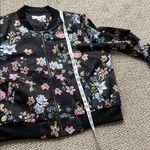 Hippie Rose  Floral Bomber Jacket - Black and Multicolor Photo 10