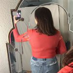 Urban Outfitters BDG Shauna Sky High Jacquard Cropped Long Sleeve Sweater Red Size Small Photo 3