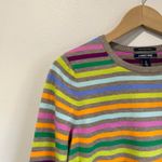 Lands' End  Rainbow Stripe Supima Cotton Knit Sweater Classic Preppy Sz S Photo 5
