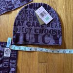 Juicy Couture Y2K Wool Purple Hat & Scarf Set, NWT Photo 2
