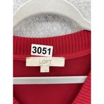 Loft  Ann Taylor Women's Pullover Sweater Solid Red V Neck Size XS Long Sleeve Photo 9
