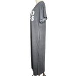 Fantastic Fawn  GOOD VIBES Loose Fit Gray T-Shirt Maxi Dress with Pockets Size S Photo 2