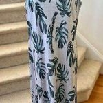 Tyler Boe Light Blue & Teal Palm Leaf Print Sleeveless Maxi Dress Size L Photo 0