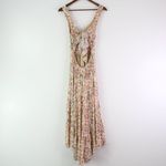 Aura  V-Neck Tie‎ Back Floral Maxi Dress Cream S Photo 3