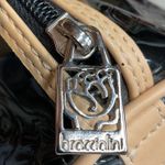 Braccialini Women's Glossy Classic Top Handle Handbag Black Beige One Size Photo 12