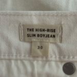 Madewell  Jeans High Rise Slim Boyjean Cropped‎ Denim Casual White Size 10/30 Photo 7