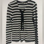 BKE  Women’s black & gray stripped knit sweater Photo 0