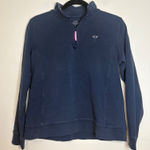 Vineyard Vines  Shep Shirt Pullover Small Navy Cotton Whale‎ Logo Quarter Zip Photo 0