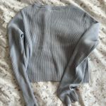 Brandy Melville Cropped ribbed baby blue sweater Photo 4