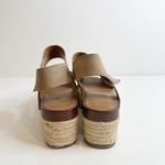 Franco Sarto Leo Platform Espadrille Wedge Sandals Natural Tan Suede Women's 7 Photo 3