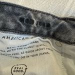 American Eagle  Mom Jean High Rise Charcoal Grey Distressed Short Inseam Photo 8
