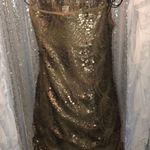 Max Studio S dress bronze brown sequin dress polyester rayon underlining Photo 1
