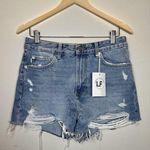 Lovers + Friends Women's Size 28 Jack High Rise Cut Off Denim Jean Shorts NWT Photo 0